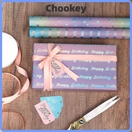 RODAROLA Gift Wrapping Paper, Shimmery Star Dots Colorful Packaging Paper, Creative Happy Birthday A