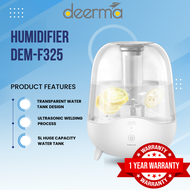 DEERMA-F325 5L Cool Mist Humidifier - DEERMA 5L Crystal Clear Ultrasonic Cool Mist Humidifier- water tank, automatic shut-off, adjustable mist volume,