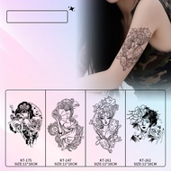 Geisha Tattoo Stickers, Herbal Realistic Semi-Permanent Waterproof Large Temporary Tattoo