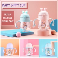 240/ 260/ 300ml Baby Sippy Cup Tritan Training Cup Baby Cup Learning Kids Milk Water Suction Bottle