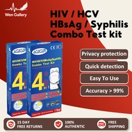【Wen Gallery】HIV / HCV / HBsAg / Syphilis Combo Test kit Antibody -Test / Whole Blood / Plasma / ser