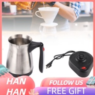 Hanhan1 Stainless Steel Coffee Maker Kettle 500ml Electric Pot 5 to 6 Cups with Wear Proof Construct