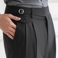 QD036: gurkha high-waisted pants - Ozinio - Full Size Men