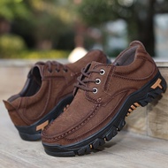 Leather Fashion Breathable Walking Casual Shoe for Work Office Male Outdoor Shoes Big Size 48 Men Oxfords Lace Up Shoes