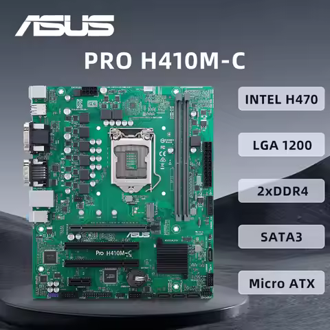 ASUS PRO H410M-C Motherboard Socket 1200 Supports i9-10900K i7-10700K 10850K CPU Intel H410 Chipset