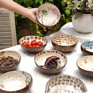 Coconut Shell Conch Bowl Handmade Japanese Creative Storage Bowl Home Use Heart-Shaped Coconut Bowl 