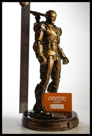 TERLARIS RESIN STATUE IRON PATRIOT IRON MAN 3 GOLD COLOR FIGURE