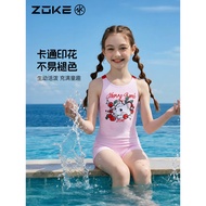 Zoke Children's Swimsuit One-Piece Boxer Professional Swimming Training zoke Girls Racing Medium Big