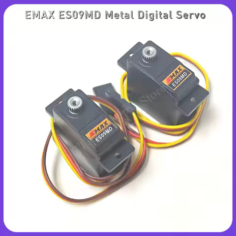 EMAX ES09MD Metal Gear Digital Servo 4.8-6V Dual-bearing With Futaba JR Plug For Trex Align 450 Heli