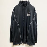古著 A4 尺寸長袖運動夾克，帶一點刺繡，MWP，足球球衣，運動服，黑色