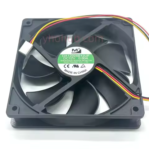 M DA12025B12UF DC 12V 0.80A 120x120x25mm 3-Wire Server Cooling Fan