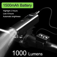 1800 Lumen จักรยานไฟหน้าชุด USB 4000MAh LED หลอดไฟหน้าพร้อมฮอร์นจักรยานไฟติดรถจักรยาน