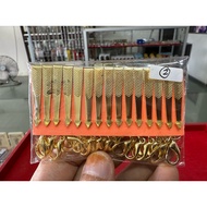 2) 花边镀金色佛牌扣，1包15支镀金色佛牌扣。