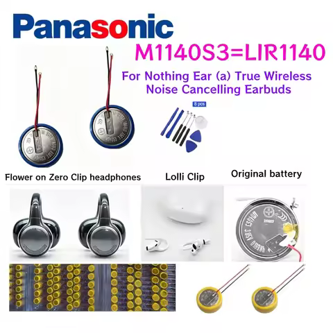 1-100PCS M1140S3 LIR1140 1140 3.85V Replacement Battery For Nothing Ear (a) True Wireless Noise Canc