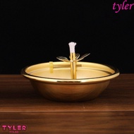 TYLER Butter Lamp Holder, Anti-slip Adjustable Alloy Oil Lamp, Thickened High-legged Exquisite Oil Dish Ornaments Lamp Decor