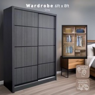 【SARAWAK】6ft x 8ft Wardrobe | IKEA Wardrobe | Sliding Door Wardrobe | Almari 6ft x 8ft | Almari Baju