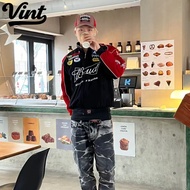 Vint Budweiser Jacket Men F1 Retro Embroidery Jacket For Women Loose Riding Jacket Motor Windbreaker