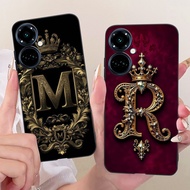 For Tecno Camon 19 Pro 5G Camon19 19Pro 4G CI6 CI7n CI8 CI8n Fashion Crown Initial Letter Couple Pho