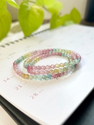 冰淇淋碧璽 電氣石 避邪 增加異性緣 偏財運 滿足七脈輪 三圈手鍊