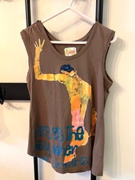 （4042）二手 Salad 啡色長背心, 左右長短不同, 設計特別, 少着, 新淨, 尺碼 S,100% Cotton , 約長 63 x 闊 39 cm, 清屋價$80