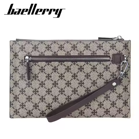Baellerry Men's Big Long Soft Clutches PU Purse Slim Multi-Card Holder Phone Hand-held Bag Wallet Tr