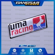 Emblem logo uma racing / emblem timbul uma racing / sticker uma racing / stiker logo uma racing / em