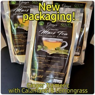 ▤♦COD New Packaging Ginger Turmeric maxi tea with Calamansi &amp; Lemongrass Stevia 350g