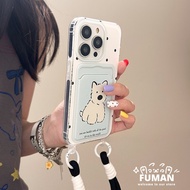 Cute West Highland Dog Card Holder Casing For Vivo iQOO Z10 Z9 Turbo Z10X Z9X Z8 Z8X Z7 Z7X Z6 Z6X Z