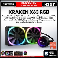NZXT Kraken X63 RGB 280mm AIO Liquid Cooler With Aer RGB Fans | AER RGB 2 140mm included