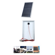 12V Solar Panel Kit Complete 30W Power Portable Outdoor Rechargeable Solar Cell Generator for Home