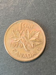 [罕有]加拿大舊版最小面值硬幣1979年英女皇一仙銅幣硬幣 Canadian coins 1 cents 1979