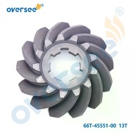 66T-45551-00 Pinion Gear For Yamaha Outboard Motor 2T 40HP 40X Pursun Hidea Outboard Engine 66T-4555