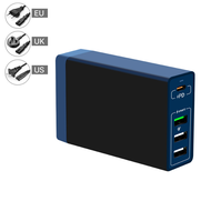 65W Multiport USB Charger Station Fast Wall Charger with PD 20W QC3.0 Fast Charging for Mobile Phone