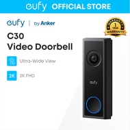 Eufy Security C30 Video Doorbell Camera Battery Powered 2K FHD Ultra-Wide View Human Detection