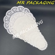 Doyleys Paper [ 250pcs± ] Doyley Dolly Doily Paper - Kertas Minyak - 3.5" ~ 10.5" - 花底纸 Doyley Paper