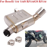 Slip On For Benelli 752S BJ752 BJ 752 GS 752GS Motorcycle Exhaust Escape System Middle Link Pipe Muf