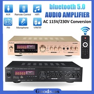 AV608BT 2000Wbluetooth5.0 Power Amplifier Home Theater Audio with Remote Control Support FM USB Mult
