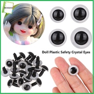 RENWAN 20pcs/10pairs High Quality Puppet Accessories 8/10/12/14mm Plastic Safety Eyes DIY Dolls Eyes Crystal Eyes Crafts Bear Animal Eyes