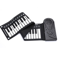 Portable 49 Keys Flexible Hand Roll Up Piano Electronic Folding Soft Keyboard Piano Silicone Rubber