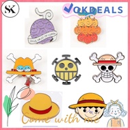 SK SK New Anime Brooch Cartoon Enamel Pin One Piece Cute Personal Decoration Metal Badge Jewelry Lap