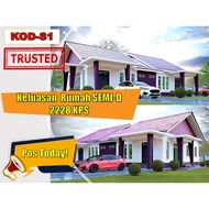 PELAN RUMAH TERKINI -KOD-S1(UNGU) ( 2228 KPS- 46' X 64') SEMI-D -3 BED AND 2 BETH