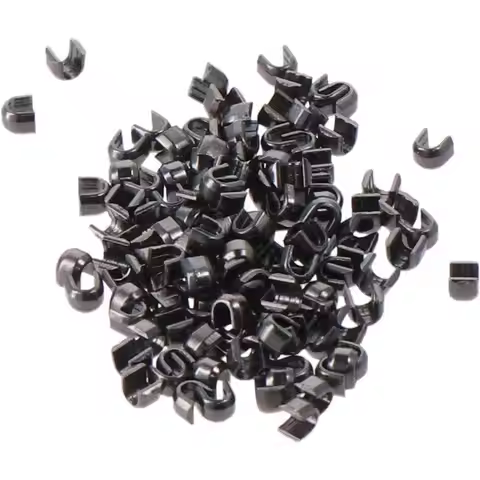 100Pcs U Shape U Shape Zippers Stopper Metal 0.2*0.16inch Metal Zipper Top Stoppers Replacement Zipp