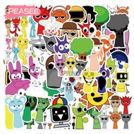 [PEASEE] 52/55PCS 1 Set Incredibox Sprunki Stickers, Removable Waterproof Cartoon Music Game Sticker