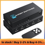 5 Ports 8K 60HZ -Compatible Switch Supports 4K@120Hz, 8K@60Hz Ultra HD Switcher Splitter for /4/3, T