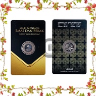 1 Dirham Silver Coin – Mari Meniaga Emas dan Perak Edition Ag 999 | Natural Toning Condition