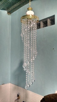 lampu gantung hias kristal akrilik minimalis spiral/ lampu gantung/
