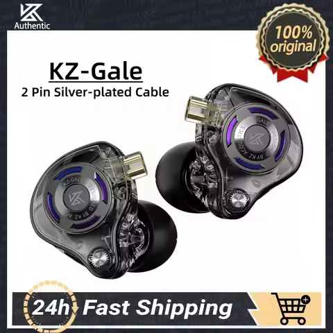 KZ Gale Wired HiFi Earphone IEM In Ear Earbuds 2MICS Superlinear Dynamic Drive Music Monitor Headset
