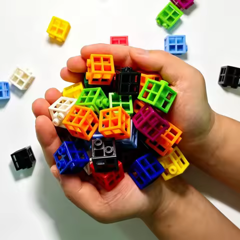 Interlocking Plastic Building Bocks for Kids Construction Fine Motor Skill Toys 4D Spatial Thinking 