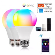 Tuya Smart Bulb E27 Led Bulb 10W 15W  RGBIC Light Smart Light Bulb Voice Control Alexa Google Home
