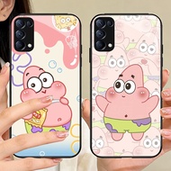 O-46 SpongeBob tempered Glass Phone Case OPPO Reno 4 A15S A91 3 6Z 5 6 A15 F15 5G
